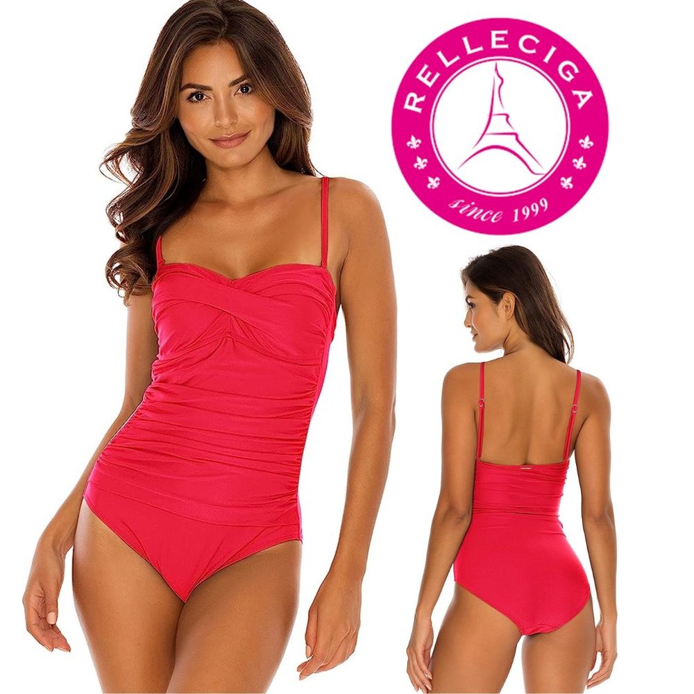 RELLECIGA Strapless One Piece Swimsuit 👄 NEW!!!